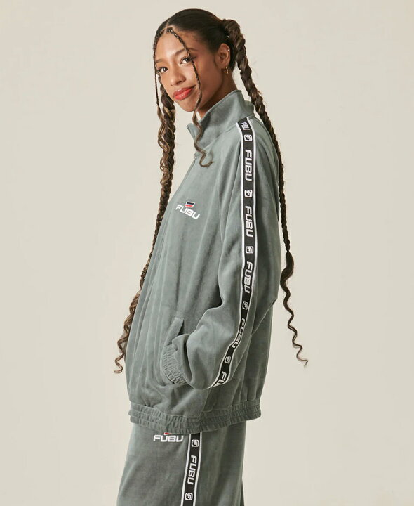 楽天市場】【送料無料】FUBU VELOR TRACK SETUP【GRAY】(M・L・XL 
