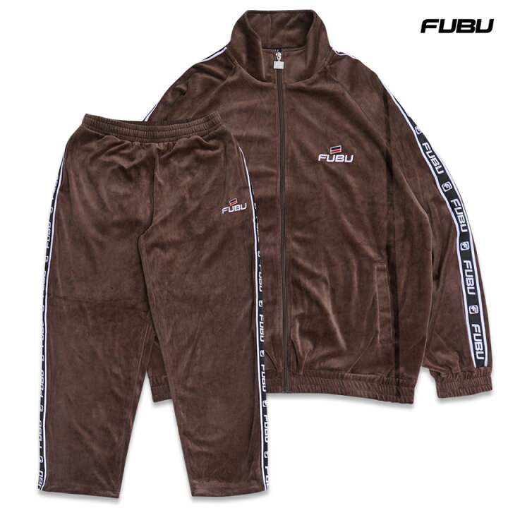楽天市場】【送料無料】FUBU VELOR TRACK SETUP【BROWN】(M・L・XL 