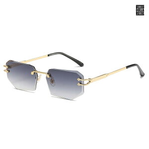 �y���������zMILLION DOLLA MOTIVE ELEMENT SUNGLASS�yGOLD×GRAY�z(�T���O���X �ʔ� �S�[���h �t���[�� �O���[ �����Y UV �t���[�����X)