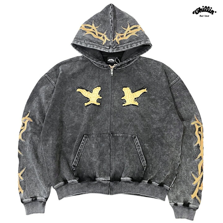楽天市場】【送料無料☆ラスト1点】CHILLIN EAGLE PIGMENT ZIP HOODIE 