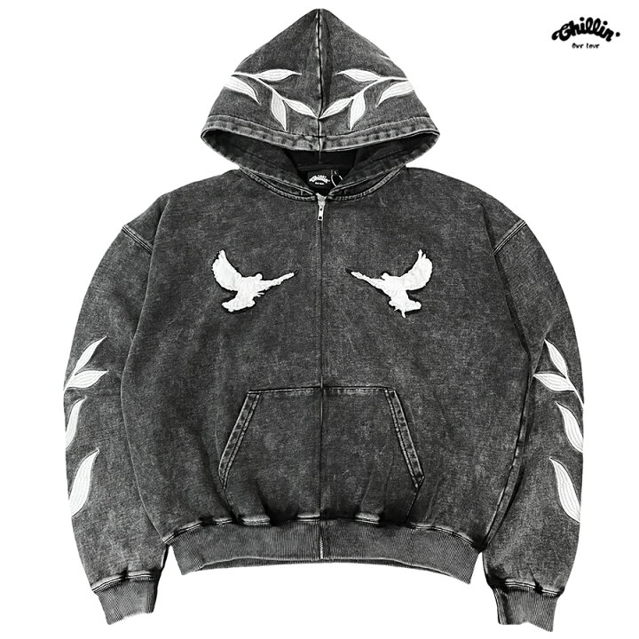 楽天市場】【送料無料】CHILLIN PIGEON PIGMENT ZIP HOODIE【VINTAGE 