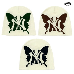 �y���������zCHILLIN NY BUTTERFLY BEANIE�yCREAM×BLACK/CREAM×GREEN/CREAM×BROWN�z(�`���� �ʔ� �� �X�q �r�[�j�[ �j�b�g�X �j�b�g�L���b�v �V���[�g ���S)