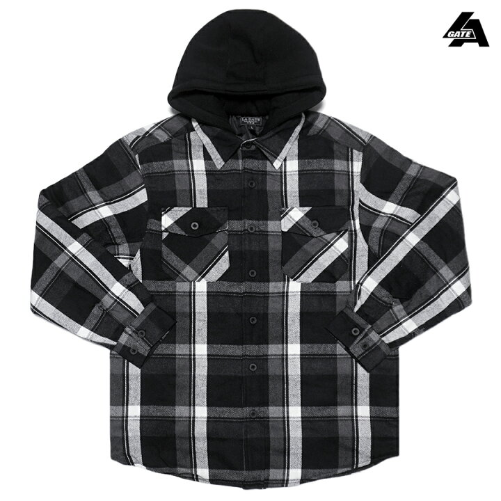 楽天市場】【送料無料】LA GATE HOODED QUILTING JACKET【BLACK×WHITE 
