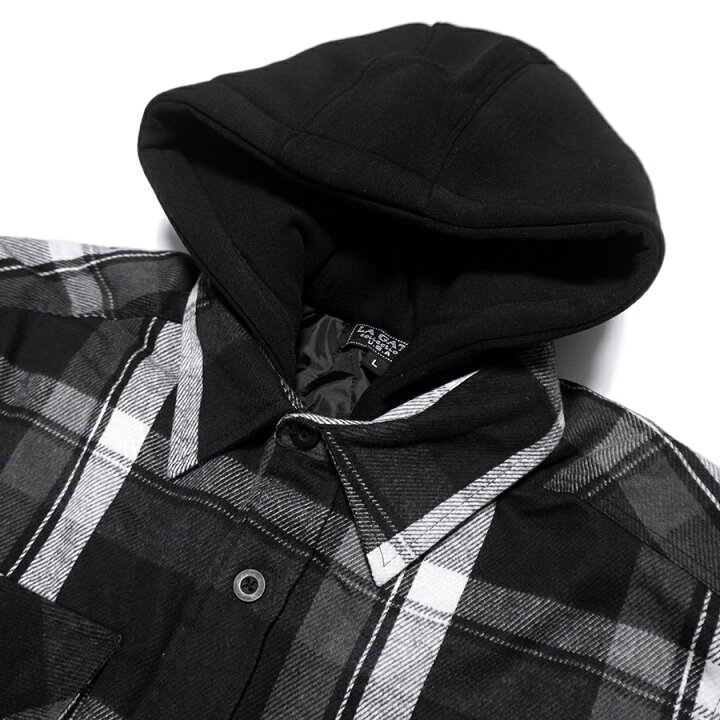 楽天市場】【送料無料】LA GATE HOODED QUILTING JACKET【BLACK×WHITE 