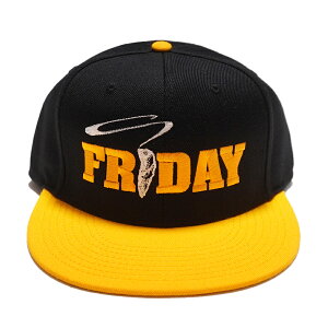�y���������zFRIDAY SNAPBACK CAP�yBLACK×YELLOW�z(�ʔ� �����Y ���f�B�[�X �j �� ���p �X�q �L���b�v �t���C�f�[ ICE CUBE �A�C�X�L���[�u �f�� MOVIE LA �q�b�v�z�b�v)