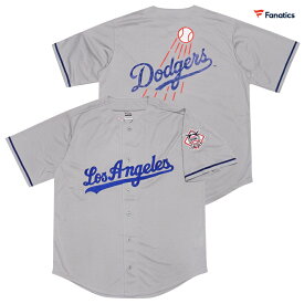 【送料無料】FANATICS LOS ANGELES DODGERS BASEBALL SHIRTS【GRAY】(M・L・XL・2XL)(ファナティックス 通販 大きいサイズ メンズ ベースボール ジャージ シャツ LA ロゴ 半袖 ショートスリーブ ロサンゼルス ドジャース ユニフォーム)