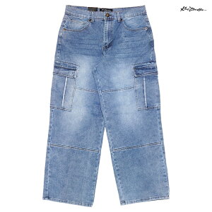 【送料無料】KNO BETTA 625 DENIM CARGO PANTS【LIGHT BLUE】(30・32・34・36・38)(ノーベター 通販 メンズ 大きいサイズ デニム ジーンズ カーゴパンツ ゆったり オーバーサイズ B系 ヒップホップ HIP HOP)