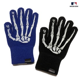 【送料無料】INFIELDER DESIGN MLB LOS ANGELES DODGERS BONE GLOVE【BLACK/BLUE】(インフィールダーデザイン 通販 手袋 グローブ LA ロサンゼルス ドジャース ロゴ メジャーリーグ)