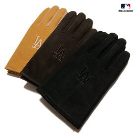 【送料無料】INFIELDER DESIGN MLB LOS ANGELES DODGERS NUBACK GLOVE【BLACK/BROWN/CAMEL】(インフィールダーデザイン 通販 手袋 グローブ ヌバック LA ロサンゼルス ドジャース ロゴ メジャーリーグ)