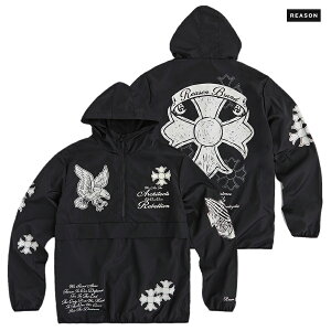 yzREASON CLOTHING ANORAK JACKETyBLACKz(SEMELEXL)([Y ʔ Y 傫TCY AmbN iC WPbg vg fUC EChu[J[ AE^[)