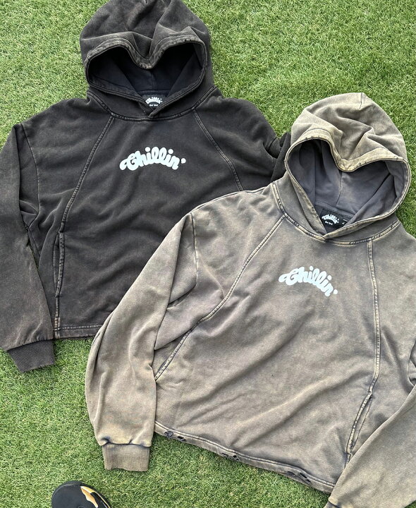 楽天市場】【送料無料】CHILLIN CROPPED HOODIE【BLACK】(M・L・XL 