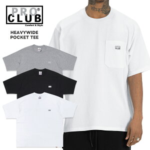 �y���������zPRO CLUB HEAVYWIDE POCKET T�V���c�yWHITE/BLACK/GRAY�z(M�EL�EXL�E2XL)(�v���N���u �ʔ� �����Y �傫���T�C�Y �|�P�b�gT ���� �V���v�� ���n �w�r�[���C�h ���C�h�V���G�b�g �r�b�O�T�C�Y �I