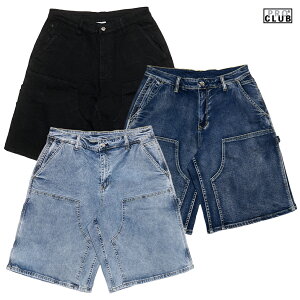 �ySPECIAL PRICE�����������zPRO CLUB HEAVYWEIGHT DOUBLE KNEE CARPENTER DENIM SHORTS�yLIGHT BLUE/DARK BLUE/BLACK�z(�v���N���u �傫���T�C�Y �f�j���V���[�c �n�[�t�p���c �_�u���j�[�V���[�c)