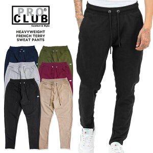 �y���������zPRO CLUB HEAVYWEIGHT FRENCH TERRY SWEAT PANTS�yBLACK/GRAY/NAVY/KHAKI/MAROON/OLIVE�z(M�EL�EXL�E2XL)(�ʔ� �v���N���u �����Y �傫���T�C�Y �W���K�[ �p���c �X�E�F�b�g ���n �V���v�� �u���b�N ��)