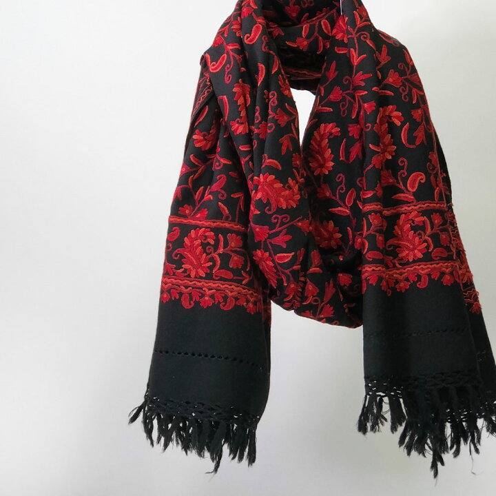 楽天市場】InDream アーリ 刺繍 ストール 一点もの 大判 厚手 誕生日  