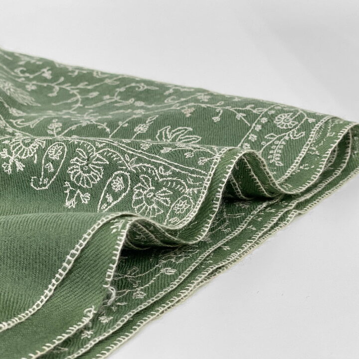 楽天市場】InDream パシュミナ 刺繍 ショール ［100cmx200cm］ 緑  