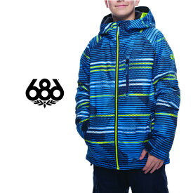 【40％OFF】686 SIX EIGHT SIX シックスエイトシックス BOYS Jinx Insulated Jacket キッズ 子供 18-19 スキー スノーボード ジャケット Bluebird Stripes Sサイズ