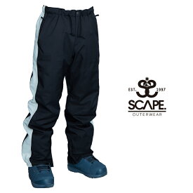 【40%OFF】SCAPE エスケープ TRACK PANTS トラック パンツ 21-22 メンズ レディース ユニセックス スキー スノーボード ウェア パンツ BLACK/WHITE Sサイズ Mサイズ