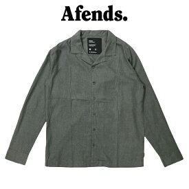 【20%OFF】Afends. アフェンズ Critical メンズ 長袖 シャツ CHARCOAL JP/Lサイズ