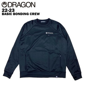 【40%OFF】DRAGON ドラゴン BASIC BONDING CREW 22-23 スキー スノーボード ウエア クルーネック 撥水 BLACK S XL