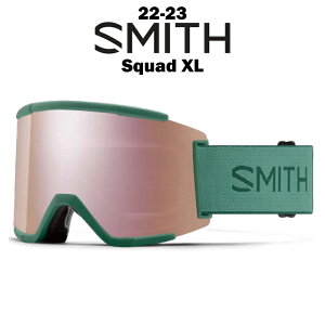 SMITH スミス Squad XL 22-23 スキー スノーボード ゴーグル 平面レンズ Alpine Green CP Everyday Rose Gold Mirror/CP Storm Blue Sensor Mirror