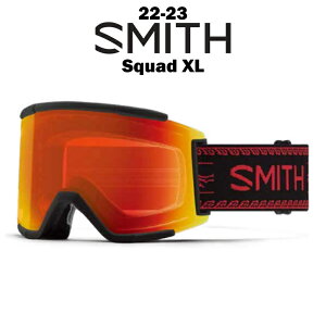 SMITH スミス Squad XL 22-23 スキー スノーボード ゴーグル 平面レンズ 調光レンズ AC | Zeb Powell CP Photochromic Red Mirror【調光】/Clear