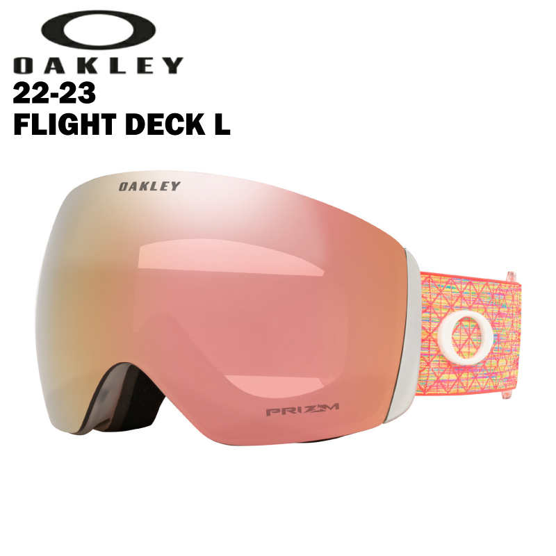 OAKLEY ゴーグル FLIGHT スキー DECK RED BLAZE L モデル 22-23 PRIZM