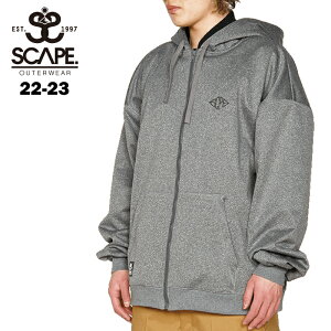 【40%OFF】SCAPE エスケープ BONDING FULL ZIP - GRAY 22-23 メンズ レディース ユニセックス スキー スノーボード ウエア パーカー 撥水