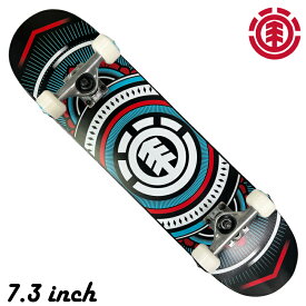 ELEMENT エレメント HATCHED RED BLUE 7.3 キッズ スケボー スケート コンプリート 完成品 7.3inch