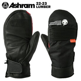 【30%OFF】Ashram アシュラム LUMBER - black 22-23 ランバー スノーボード スキー グローブ 手袋 ミトン ゴアテックス GORE-TEX ASRM22W03