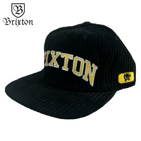 BRIXTON ブリクストン CAMPUS MP CAP - BLACK スケート キャップ 帽子 コーデュロイ ワッペン 刺繍
