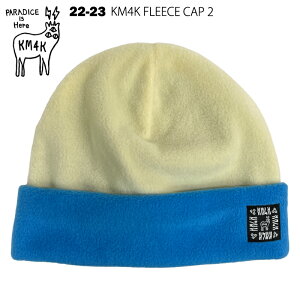 KM4K JVJ KM4K FLEECE CAP 2 - TURQUOISE/CREAM 22-23 t[XLbv2 XL[ Xm[{[h t[X Xq