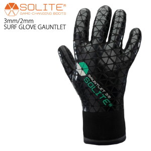 50%OFF SOLITE \[Cg 3mm/2mm SURF GLOVE GAUNTLET - BLACK/GREEN T[tO[u T[tB O[u h΍