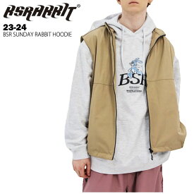 【20%OFF】BSRABBIT ビエスラビット BSR SUNDAY RABBIT HOODIE - HEATHER GREY 23-24 メンズ レディース パーカー プルオーバー フーディー