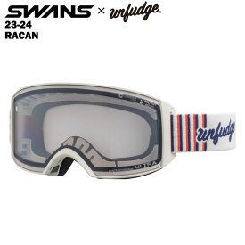 【20%OFF】SWANS スワンズ RACAN RA-MDH-CU-LG-UF 23-24 スキー スノーボード ゴーグル 平面レンズ ラカン 調光レンズ メガネ対応 Unfudge×SWANS アンファッジ コラボ