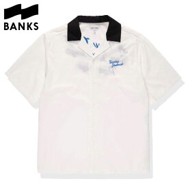 【20%OFF】BANKS バンクス NEW COAST SS - OFF WHITE メンズ シャツ 半袖 ボーリングシャツ