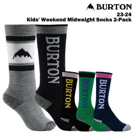 【22%OFF】BURTON バートン Kids' Weekend Midweight Socks 2-Pack 23-24 キッズ トドラー スノーボード スキー 靴下 ソックス 2足組 2足セット