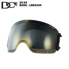 DICE ダイス BANK - LBK5194 GDLSM 23-24 バンク スペアレンズ メンズ レディース スキー スノーボード ゴーグル 球面レンズ 調光