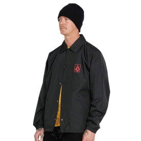 VOLCOM ボルコム SKATE VITALS COACHES JACKET - BLACK RED メンズ アウター コーチジャケット ナイロン 撥水加工 ロゴ プリント A1512306 HOLIDAY2023