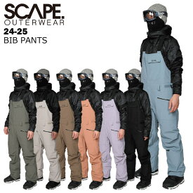 【10%OFF】SCAPE エスケープ BIB PANTS 24-25 メンズ レディース ユニセックス スキー スノーボード ウエア パンツ ビブ