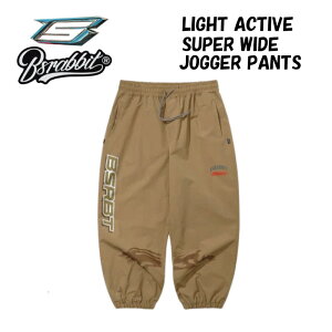 BSRABBIT rGXrbg LIGHT ACTIVE SUPER WIDE JOGGER PANTS BEIGE Y fB[X XL[ Xm[{[h EFA pc