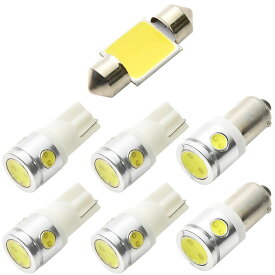 ANH10W ANH15W MNH10W MNH15W アルファード H14.5-H20.4 マジ明るいCOB LEDルームランプ 電球 7点