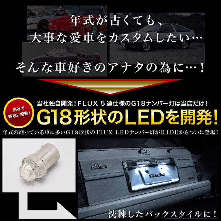H31セドリック用ライセンスランプ 楽天市場】Y31 セドリック S62.6〜H3.5 RIDE LED ナンバー灯 G18(BA15s