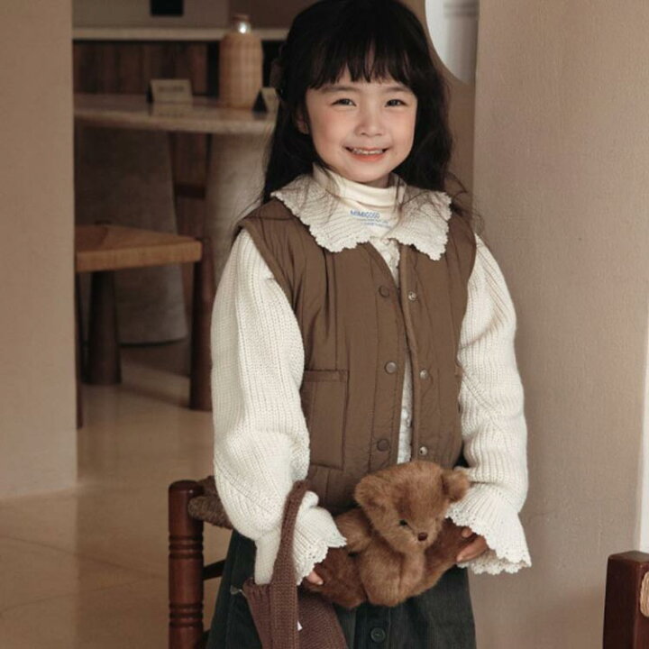 楽天市場】 厚手 ベスト 120 キッズ 無地 子供服 100 キルティング 130 