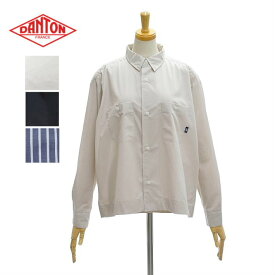 [メール便可] ダントン DT-B0119TCV ショート丈 ワークシャツ 長袖シャツ T/Cポプリン素材 レディース DANTON