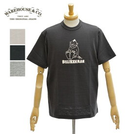 花井祐介×ウエアハウス Lot.4601 「THE SITTING BILLIKENMAN」Tシャツ クルーネック 半袖 ノンウォッシュ メンズ Yusuke Hanai×WAREHOUSE