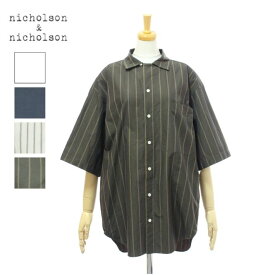 ニコルソンアンドニコルソン ビッグシルエット オープンカラーシャツ nicholson&nicholson COLBY-W [メール便可]