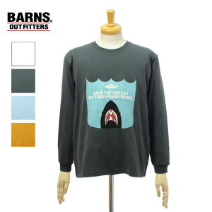 �o�[���Y BR-25422 �uSAVE THE RED LIST�v16/- HOT-SHOT �v�����gT�V���c ����T ���� �N���[�l�b�N �ێ� �����Y BARNS OUT FITTERS