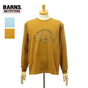 �o�[���Y BR-25423 �uKeep On Flying�v16/- HOT-SHOT �v�����gT�V���c ����T ���� �N���[�l�b�N �ێ� �����Y BARNS OUT FITTERS