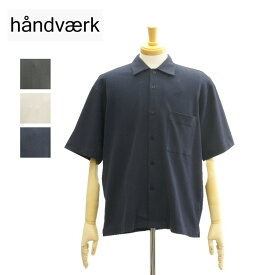 ハンドバーク 1503 マイクロピケ オープンカラーシャツ カットソー 半袖 無地 メンズ handvaerk